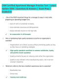 CAM Certified Apartment Manager Practice Test &vert; Latest  Update 2026 &vert; Questions & Answers &vert; Exam Prep &vert;  Graded A&plus;