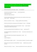 Arkansas Civics Final Exam Questions and All Correct Answers 2025-2026 Updated&period;