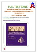 Nursing Research &ndash; Generating and Assessing Evidence for Nursing Practice &lpar;11th Edition&rpar; &ndash; Test Bank Practice Questions and Answers