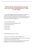 ACVPM&colon; Infectious&sol;Parasitic Diseases Questions and Correct Answers &lpar;Verified Answers&rpar; &vert; Graded A&plus; &vert; 2026 Update