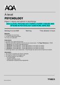 AQA A-Level Psychology Paper 3 &ndash; Issues & Options in Psychology June 2025 Questions