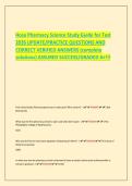 Hosa Pharmacy Science Study Guide for Test  2026 UPDATE&sol;PRACTICE QUESTIONS AND  CORRECT VERIFIED ANSWERS &lpar;complete  solutions&rpar; ASSURED SUCCESS&sol;GRADED A&plus;&excl;&excl;&excl; 