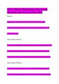 WGU Clinical Microbiology Final Exam&vert; Questions and correct answers 2026