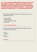 CIS - Data Foundations CMDB&sol;CSDM Test Bank Final Exam  Questions & Answers &vert;&vert; Most Recent Exam Actual  Complete Real Exam Questions And Correct Answers  &lpar;Verified Answers&rpar; Already Graded A&plus; &vert; Guaranteed  Success&excl;&excl; Newest Exam &vert; Just Released 2026-2027  