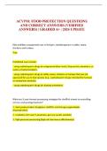 ACVPM&colon; FOOD PROTECTION QUESTIONS AND CORRECT ANSWERS &lpar;VERIFIED ANSWERS&rpar; &vert; GRADED A&plus; &vert; 2026 UPDATE