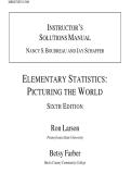 Solution Manual for Elementary Statistics&colon; Picturing the World 6th Edition by Ron Larson&vert;&vert;ISBN&colon;9780321911216