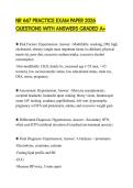 NR 667 PRACTICE EXAM PAPER 2026 QUESTIONS WITH ANSWERS GRADED A&plus;