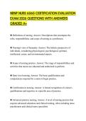 NRNP NURS 6565 CERTIFICATION EVALUATION EXAM 2026 QUESTIONS WITH ANSWERS GRADED A&plus;