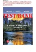 TEST BANK FOR AUDITING & ASSURANCE SERVICES  4TH CANADIAN EDITION BY WILLIAM MESSIER &ndash;  LATEST UPDATE