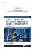 Test Bank For A Practical Introduction to Enterprise Network and Security Management By&colon;  Bongsik Shin&comma; 2nd Edition&vert;&vert;ISBN&colon;9781032048024