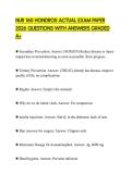 NUR 160 HONDROS ACTUAL EXAM PAPER 2026 QUESTIONS WITH ANSWERS GRADED A&plus;