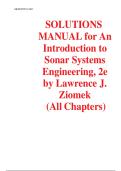 Solution Manual for An Introduction to Sonar Systems Engineering 2&period; Edition by Lawrence J&period; Ziomek &vert;&vert;ISBN&colon;9781032190037