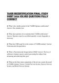 TASER RECERTIFICATION FINAL STUDY SHEET 2026 SOLVED QUESTIONS FULLY CORRECT