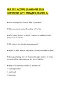 NUR 2513 ACTUAL EXAM PAPER 2026 QUESTIONS WITH ANSWERS GRADED A&plus;