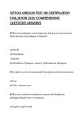 TATTOO OREGON TEST 218 CERTIFICATION EVALUATION 2026 COMPREHENSIVE QUESTIONS ANSWERS
