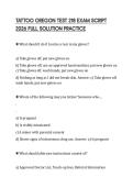 TATTOO OREGON TEST 218 EXAM SCRIPT 2026 FULL SOLUTION PRACTICE