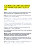TEEN SMART EXAM REVIEW 2026 COMPLETE QUESTIONS AND SOLUTIONS GUARANTEED PASS