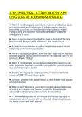 TEEN SMART PRACTICE SOLUTION SET 2026 QUESTIONS WITH ANSWERS GRADED A&plus;