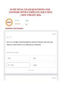AUMT FINAL EXAM QUESTIONS AND ANSWERS WITH COMPLETE SOLUTION &vert; NEW UPDATE 2026