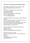 NURS 1141 - Exam 2 Questions With Complete Solutions