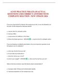 AUMT PRACTICE NHA EXAM ACTUAL QUESTIONS AND CORRECT ANSWERS WITH COMPLETE SOLUTION &vert; NEW UPDATE 2026