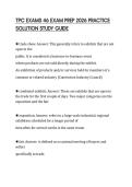 TPC EXAMS 46 EXAM PREP 2026 PRACTICE SOLUTION STUDY GUIDE