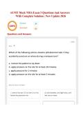 AUMT Mock NHA Exam 3 Questions And Answers With Complete Solution &vert; New Update 2026