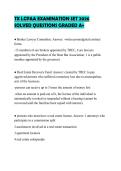 TX LCPAA EXAMINATION SET 2026 SOLVED QUESTIONS GRADED A&plus;