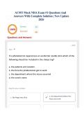 AUMT Mock NHA Exam &num;1 Questions And Answers With Complete Solution &vert; New Update 2026