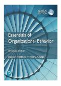 Test bank for Essentials of Organizational Behaviour&comma; Global Edition 15th Edition&comma; Kindle Edition with test questions and answers graded A&plus;