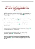 AUMT Phlebotomy Mock Exam Questions And Answers With Complete Solution &vert; New Update 2026