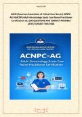 AACN ACNPC-AG Certification PSI Proctored ACTUAL EXAM American Association of Critical-Care Nurses &lpar;AACN&rpar; AGACNP &lpar;Adult-Gerontology Acute Care Nurse Practitioner Certification&rpar; EXAM &ndash; ALL 200 QUESTIONS AND CORRECT ANSWERS LATEST UPDATE THIS YEAR &ndash; JUST RE