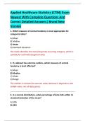 Applied Healthcare Statistics &lpar;C784&rpar; Exam  Newest With Complete Questions And  Correct Detailed Answers&vert; Brand New  Version 