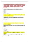 Anatomy & Physiology I & II Practice Exam &lpar;BIO 2010 &sol; D312  &sol; D313&rpar; Verified Questions&comma; Correct Answers&comma; and Detailed  Explanations for Computer Science Students&vert;&vert;Already  Graded A&plus; 