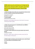 D488 Cybersecurity Architecture & Engineering  &lpar;WGU&rpar; Exam Newest With Complete Questions  And Correct Detailed Answers&vert; Brand New  Version 