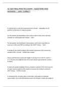 CE 360 FINAL PRACTICE EXAM &vert; QUESTIONS AND ANSWERS &vert; 2026 UPDATE &vert; 100&percnt; CORRECT