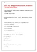 Galen NSG 3130 Fundamental Concepts and Skills for Nursing Practice I Exam