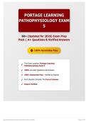 Portage Learning Pathophysiology Exam 5 60&plus; &lpar;Updated for 2026&rpar; Exam Prep Pack   A&plus; Questions & Verified Answers