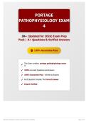portage pathophysiology exam 4 30&plus; &lpar;Updated for 2026&rpar; Exam Prep Pack   A&plus; Questions & Verified Answers