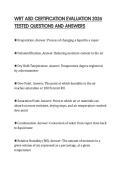 WRT ASD CERTIFICATION EVALUATION 2026 TESTED QUESTIONS AND ANSWERS