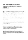 WRT ASD EXAMINATION TEST 2026 COMPLETE QUESTIONS AND ANSWERS GRADED A&plus;