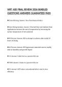 WRT ASD FINAL REVIEW 2026 BUNDLED QUESTIONS ANSWERS GUARANTEED PASS