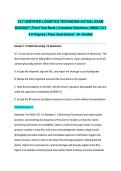 CLT CERTIFIED LOGISTICS TECHNICIAN ACTUAL EXAM 2026&sol;2027 &vert; Final Test Bank &vert; Complete Solutions &vert; MSSC CLT 4&period;0 Aligned &vert; Pass Guaranteed - A&plus; Graded
