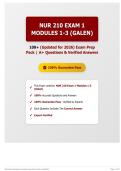 NUR 210 Exam 1 Modules 1-3 &lpar;Galen&rpar; 100&plus; &lpar;Updated for 2026&rpar; Exam Prep Pack   A&plus; Questions & Verified Answers