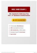 NSG 3480 Exam 1 45&plus; &lpar;Updated for 2026&rpar; Exam Prep Pack   A&plus; Questions & Verified Answers
