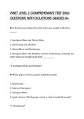 WSET LEVEL 2 COMPREHENSIVE TEST 2026 QUESTIONS WITH SOLUTIONS GRADED A&plus;