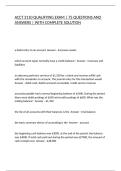 ACCT 3110 QUALIFYING EXAM &vert; 75 QUESTIONS AND ANSWERS &vert; 2026 UPDATE &vert; WITH COMPLETE SOLUTION