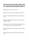 WSU ACCTG 230 EXAM STUDY GUIDE 1 2026 FULL QUESTIONS AND ANSWERS GRADED A&plus;