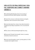WSU ACCTG 230 FINAL PAPER EXAM 1 2026 FULL QUESTIONS AND CORRECT ANSWERS GRADED A&plus;