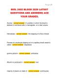 BIOL 2402 BLOOD 2026 LATEST  QUESTIONS AND ANSWERS&vert; ACE  YOUR GRADES&period;